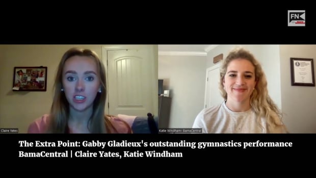 The Extra Point  Gabby Gladieux's performance at her first Alabama gymnastics meet